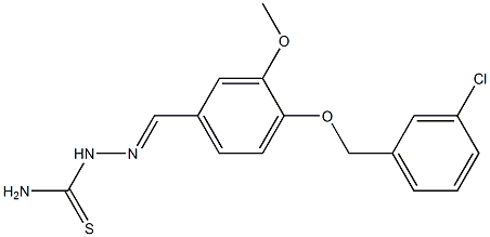 4-[(3-chlorobenzyl)oxy]-3-methoxybenzaldehyde thiosemicarbazone Structure