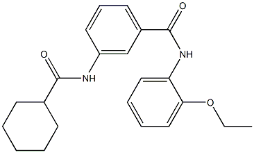 3-[(cyclohexylcarbonyl)amino]-N-(2-ethoxyphenyl)benzamide Structure
