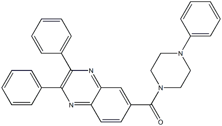 2,3-diphenyl-6-[(4-phenyl-1-piperazinyl)carbonyl]quinoxaline Structure