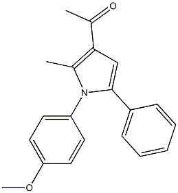 1-[1-(4-methoxyphenyl)-2-methyl-5-phenyl-1H-pyrrol-3-yl]ethanone 구조식 이미지