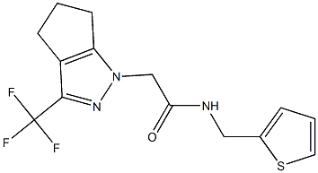 N-(2-thienylmethyl)-2-(3-(trifluoromethyl)-5,6-dihydrocyclopenta[c]pyrazol-1(4H)-yl)acetamide 구조식 이미지