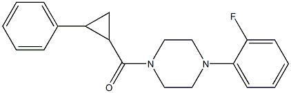 1-(2-fluorophenyl)-4-[(2-phenylcyclopropyl)carbonyl]piperazine Structure