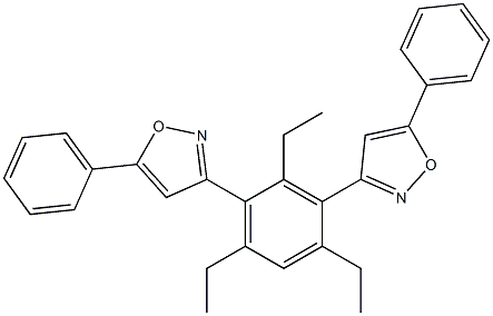 5-phenyl-3-[2,4,6-triethyl-3-(5-phenyl-3-isoxazolyl)phenyl]isoxazole 구조식 이미지