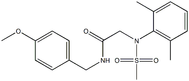 2-[2,6-dimethyl(methylsulfonyl)anilino]-N-(4-methoxybenzyl)acetamide Structure