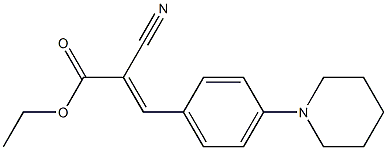 ethyl 2-cyano-3-[4-(1-piperidinyl)phenyl]acrylate Structure
