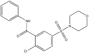 2-chloro-5-(4-morpholinylsulfonyl)-N-phenylbenzamide Structure