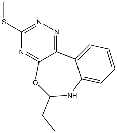 6-ethyl-6,7-dihydro[1,2,4]triazino[5,6-d][3,1]benzoxazepin-3-yl methyl sulfide Structure