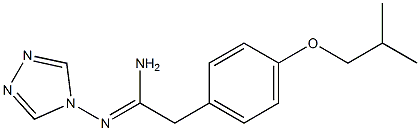 2-(4-isobutoxyphenyl)-N'-(4H-1,2,4-triazol-4-yl)ethanimidamide 구조식 이미지