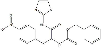 benzyl 1-{4-nitrobenzyl}-2-oxo-2-(1,3-thiazol-2-ylamino)ethylcarbamate Structure