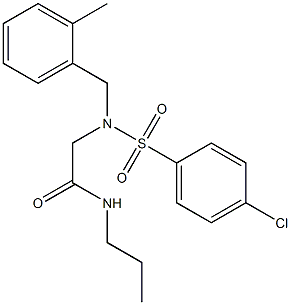 2-[[(4-chlorophenyl)sulfonyl](2-methylbenzyl)amino]-N-propylacetamide 구조식 이미지