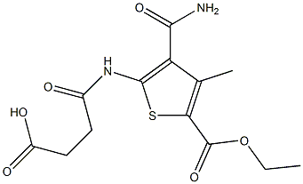 4-{[3-(aminocarbonyl)-5-(ethoxycarbonyl)-4-methyl-2-thienyl]amino}-4-oxobutanoic acid 구조식 이미지