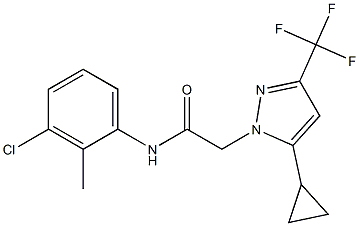 N-(3-chloro-2-methylphenyl)-2-[5-cyclopropyl-3-(trifluoromethyl)-1H-pyrazol-1-yl]acetamide 구조식 이미지