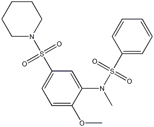 N-[2-methoxy-5-(1-piperidinylsulfonyl)phenyl]-N-methylbenzenesulfonamide Structure