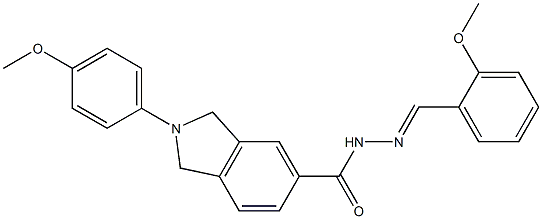 N'-(2-methoxybenzylidene)-2-(4-methoxyphenyl)-5-isoindolinecarbohydrazide 구조식 이미지