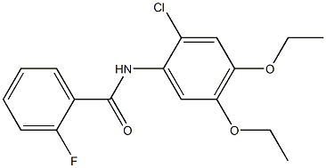 N-(2-chloro-4,5-diethoxyphenyl)-2-fluorobenzamide 구조식 이미지