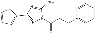 3-(2-furyl)-1-(3-phenylpropanoyl)-1H-1,2,4-triazol-5-ylamine Structure