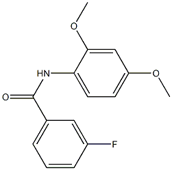 N-[2,4-bis(methyloxy)phenyl]-3-fluorobenzamide 구조식 이미지