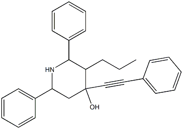 2,6-diphenyl-4-(phenylethynyl)-3-propyl-4-piperidinol Structure