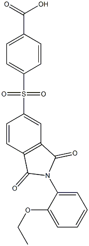 4-{[2-(2-ethoxyphenyl)-1,3-dioxo-2,3-dihydro-1H-isoindol-5-yl]sulfonyl}benzoic acid 구조식 이미지