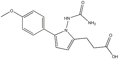 3-[1-[(aminocarbonyl)amino]-5-(4-methoxyphenyl)-1H-pyrrol-2-yl]propanoic acid 구조식 이미지