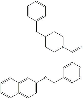 3-[(4-benzylpiperidin-1-yl)carbonyl]benzyl 2-naphthyl ether Structure