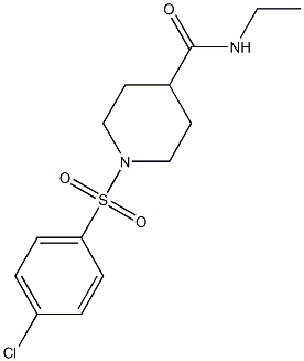 1-[(4-chlorophenyl)sulfonyl]-N-ethylpiperidine-4-carboxamide Structure