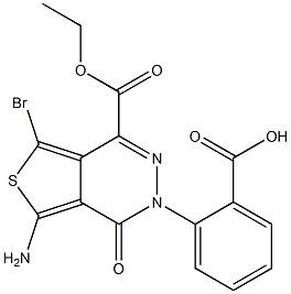 2-(7-amino-5-bromo-4-(ethoxycarbonyl)-1-oxothieno[3,4-d]pyridazin-2(1H)-yl)benzoic acid Structure