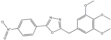 2-{4-nitrophenyl}-5-(3,4,5-trimethoxybenzyl)-1,3,4-oxadiazole 구조식 이미지