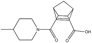 3-[(4-methyl-1-piperidinyl)carbonyl]bicyclo[2.2.1]hept-5-ene-2-carboxylic acid Structure