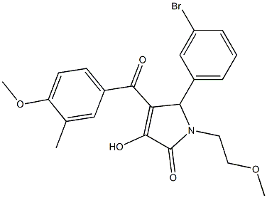 5-(3-bromophenyl)-3-hydroxy-1-(2-methoxyethyl)-4-(4-methoxy-3-methylbenzoyl)-1,5-dihydro-2H-pyrrol-2-one 구조식 이미지