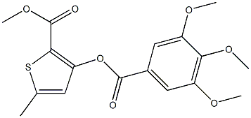 methyl 5-methyl-3-[(3,4,5-trimethoxybenzoyl)oxy]-2-thiophenecarboxylate Structure