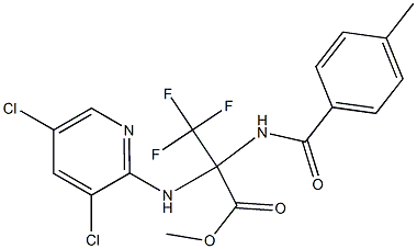 methyl 2-[(3,5-dichloro-2-pyridinyl)amino]-3,3,3-trifluoro-2-[(4-methylbenzoyl)amino]propanoate 구조식 이미지