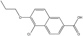 5-chloro-6-propoxy-2-naphthoic acid Structure