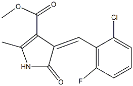 methyl 4-(2-chloro-6-fluorobenzylidene)-2-methyl-5-oxo-4,5-dihydro-1H-pyrrole-3-carboxylate Structure