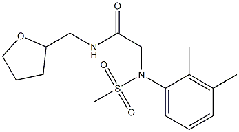 2-[2,3-dimethyl(methylsulfonyl)anilino]-N-(tetrahydro-2-furanylmethyl)acetamide 구조식 이미지