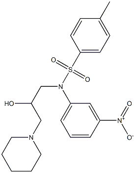 N-{3-nitrophenyl}-N-[2-hydroxy-3-(1-piperidinyl)propyl]-4-methylbenzenesulfonamide Structure