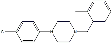 1-(4-chlorophenyl)-4-(2-methylbenzyl)piperazine 구조식 이미지