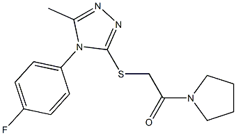 4-(4-fluorophenyl)-5-methyl-4H-1,2,4-triazol-3-yl 2-oxo-2-(1-pyrrolidinyl)ethyl sulfide 구조식 이미지