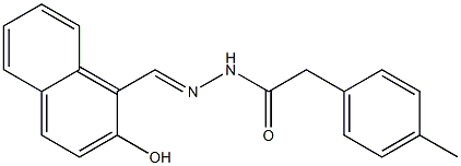 N'-[(2-hydroxy-1-naphthyl)methylene]-2-(4-methylphenyl)acetohydrazide 구조식 이미지