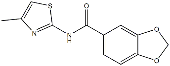 N-(4-methyl-1,3-thiazol-2-yl)-1,3-benzodioxole-5-carboxamide Structure