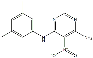 4-amino-6-(3,5-dimethylanilino)-5-nitropyrimidine Structure