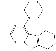 2-methyl-4-(4-morpholinyl)-5,6,7,8-tetrahydro[1]benzothieno[2,3-d]pyrimidine Structure