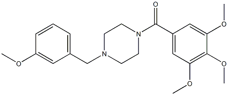 1-(3-methoxybenzyl)-4-(3,4,5-trimethoxybenzoyl)piperazine 구조식 이미지