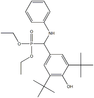 diethyl anilino(3,5-ditert-butyl-4-hydroxyphenyl)methylphosphonate Structure