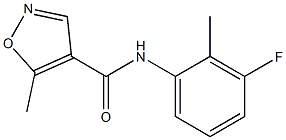 N-(3-fluoro-2-methylphenyl)-5-methyl-4-isoxazolecarboxamide 구조식 이미지