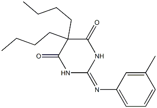 5,5-dibutyl-2-[(3-methylphenyl)imino]dihydro-4,6(1H,5H)-pyrimidinedione 구조식 이미지