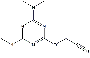 {[4,6-bis(dimethylamino)-1,3,5-triazin-2-yl]oxy}acetonitrile 구조식 이미지