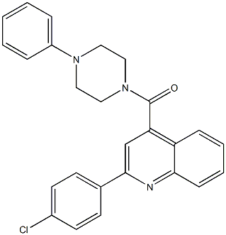 2-(4-chlorophenyl)-4-[(4-phenyl-1-piperazinyl)carbonyl]quinoline Structure
