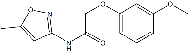 2-(3-methoxyphenoxy)-N-(5-methyl-3-isoxazolyl)acetamide 구조식 이미지