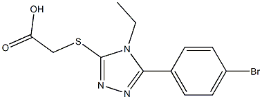 {[5-(4-bromophenyl)-4-ethyl-4H-1,2,4-triazol-3-yl]sulfanyl}acetic acid Structure